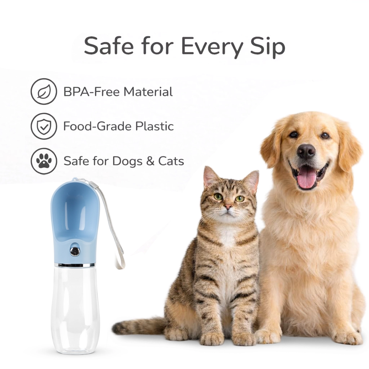Zigly Lifestyle Portable Water Bottle for Pets - 500ml