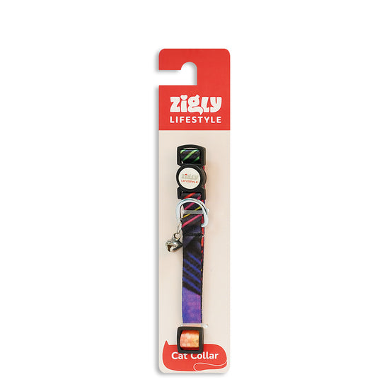 ZL Colour Slice Cat Collar with Bell