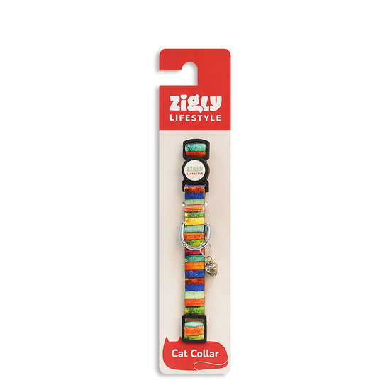 ZL Rainbow Cat Collar with Bell