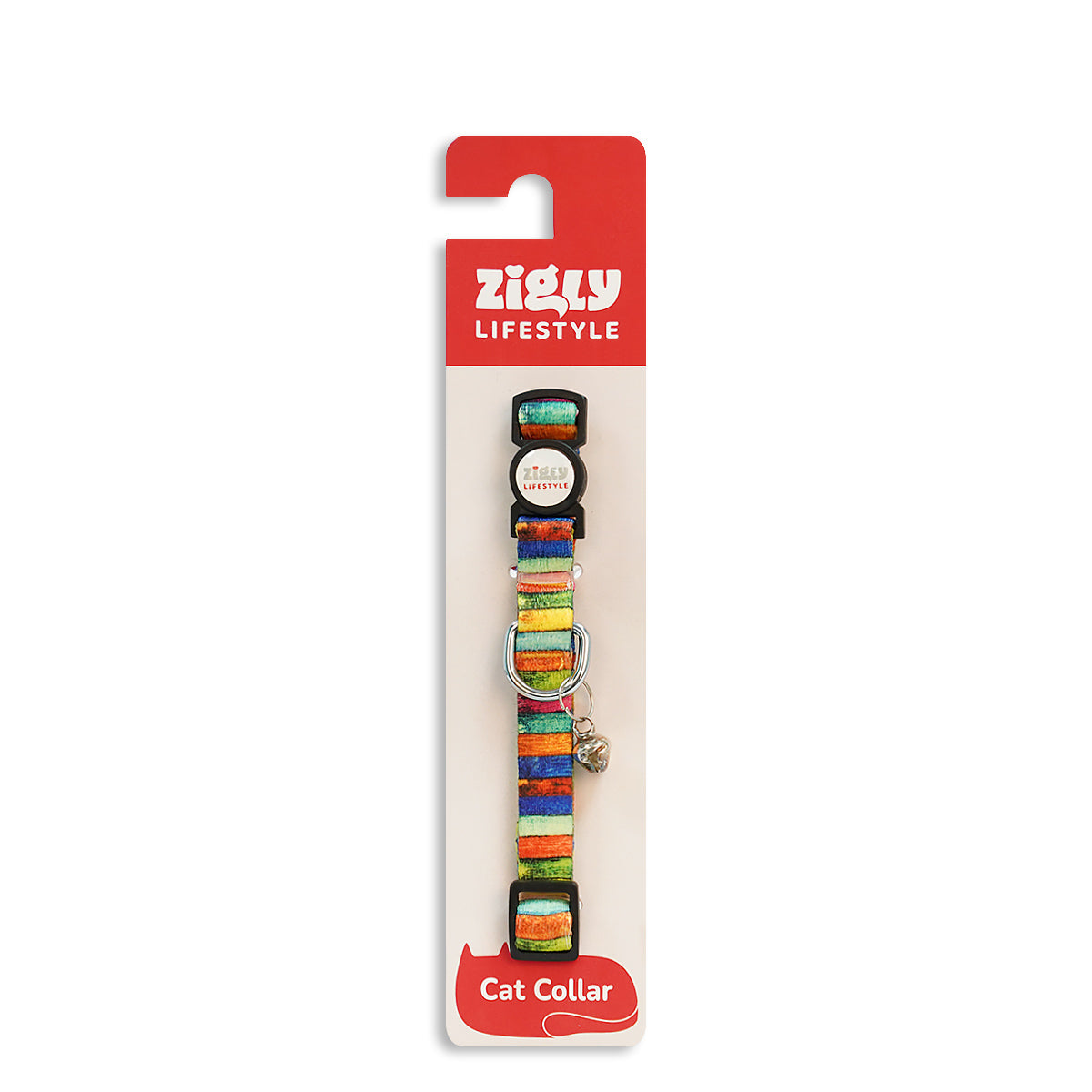 ZL Rainbow Cat Collar with Bell