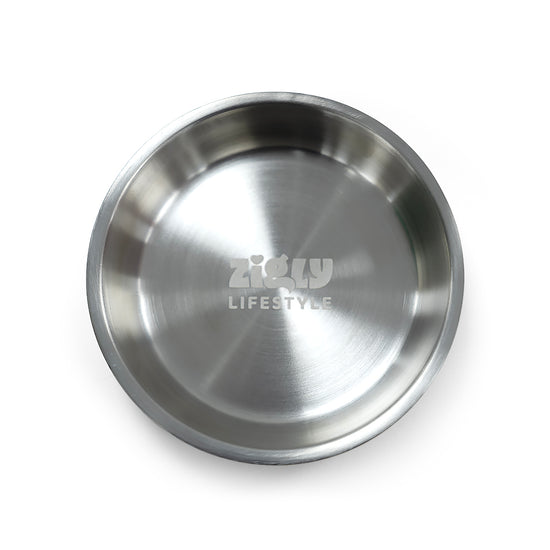 ZL Meow Dish Double Walled Cat Bowl - Yellow