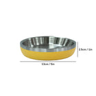 ZL Meow Dish Double Walled Cat Bowl - Yellow
