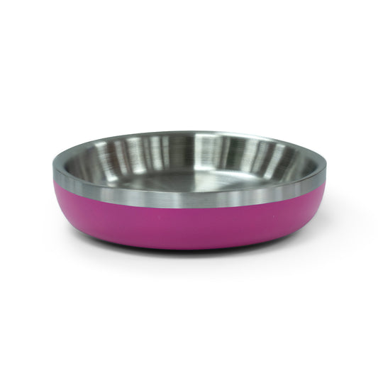 ZL Meow Dish Double Walled Cat Bowl - Pink Punch