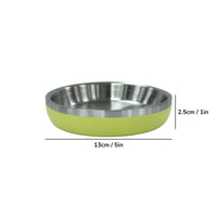 ZL Meow Dish Double Walled Cat Bowl - Lime