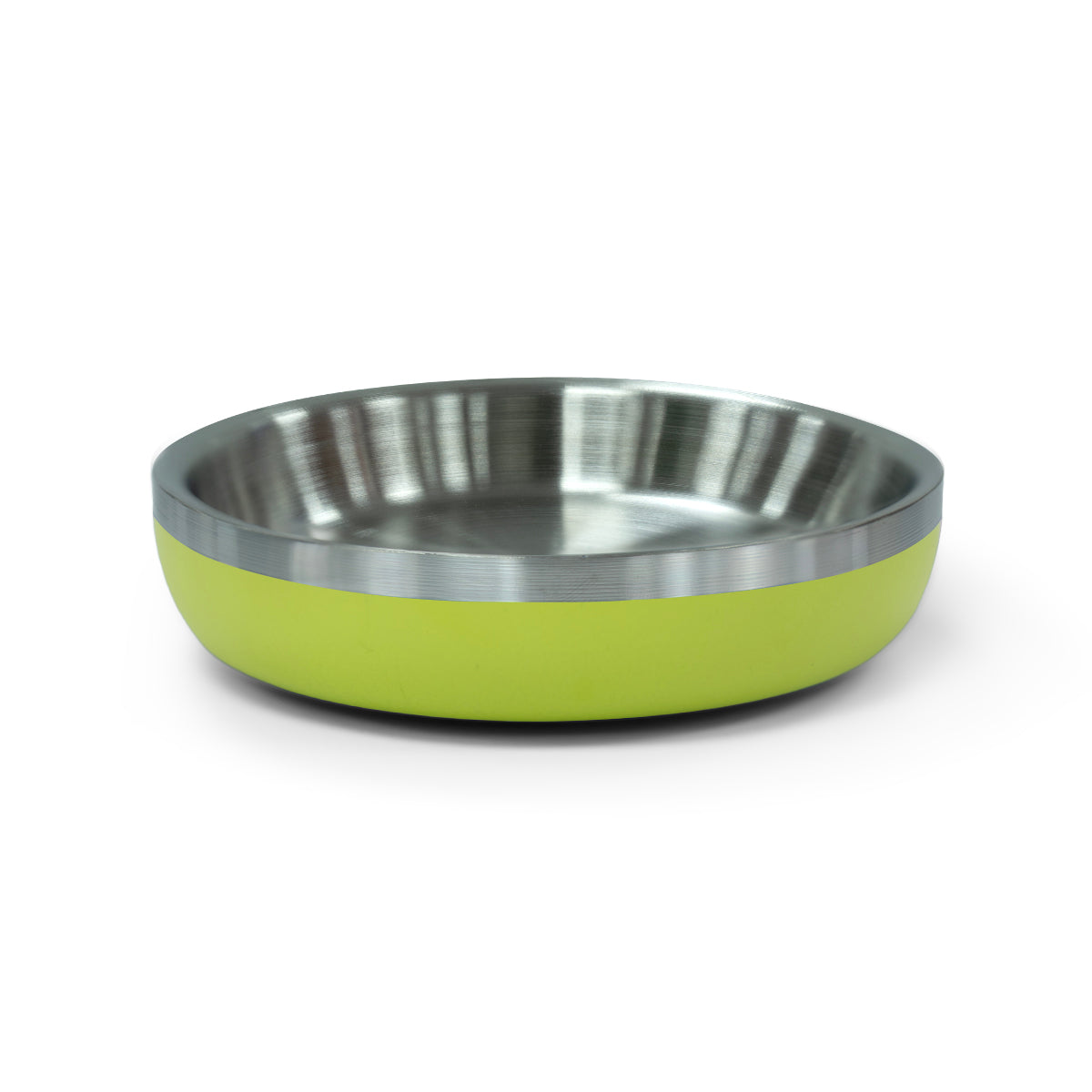 ZL Meow Dish Double Walled Cat Bowl - Lime