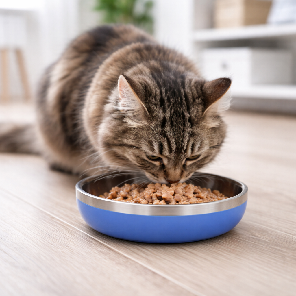 ZL Meow Dish Double Walled Cat Bowl - Voilet