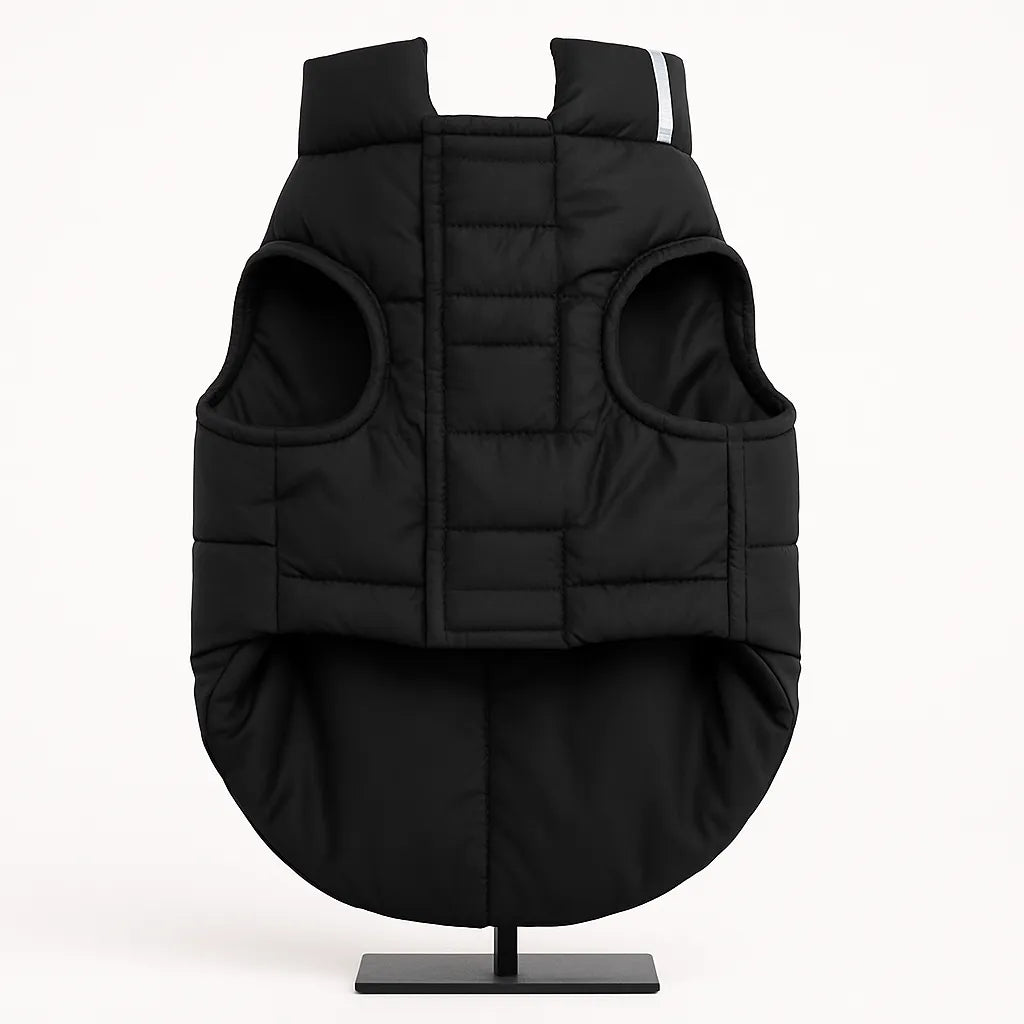 Zigly Lifestyle Trail Buddy black quilted dog jacket for pets