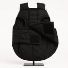 Black Zigly Lifestyle ZL Trail Buddy dog jacket with padded quilting and velcro straps.