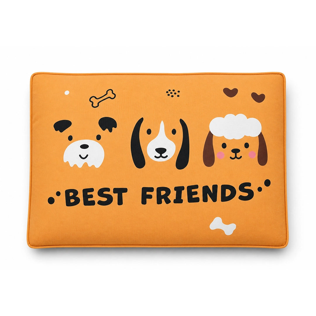 ZL Forever Best Friends Dog Flat Bed - Small – 60cm - Mustard Yellow