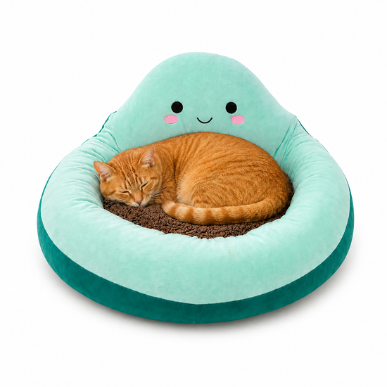 ZL Avocado Cuddle Cat Bed -Green