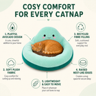 ZL Avocado Cuddle Cat Bed -Green