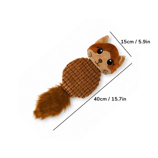 ZL Toffee Fox Plush Toy for Dogs