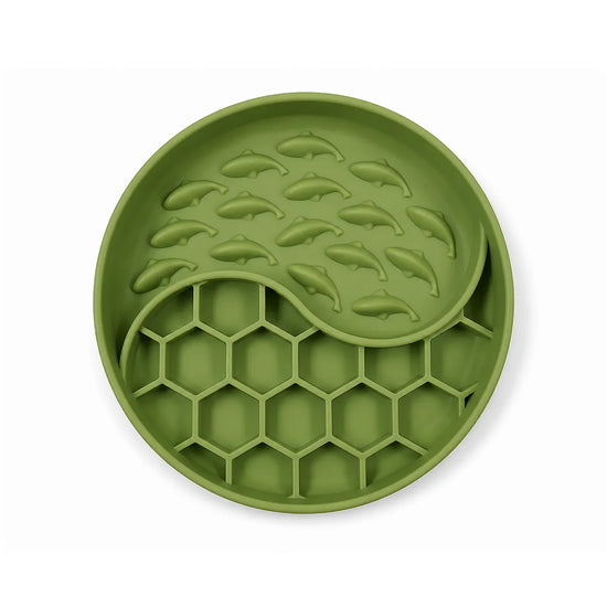 ZL SmartFeed 2 in-1 Slow Feeder & Lick Mat for Dogs - Green