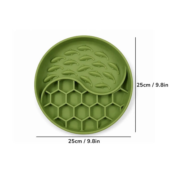ZL SmartFeed 2 in-1 Slow Feeder & Lick Mat for Dogs - Green