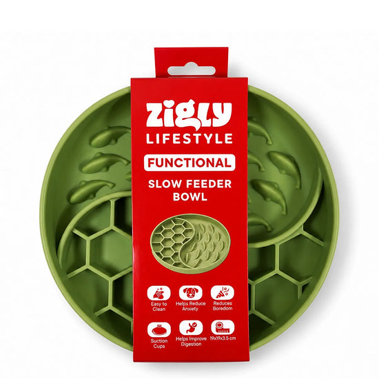 ZL SmartFeed 2 in-1 Slow Feeder & Lick Mat for Dogs - Green