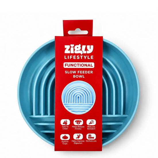 ZL SmartFeed Blue Maze Slow Feeder & Lick Mat for Dogs - Blue