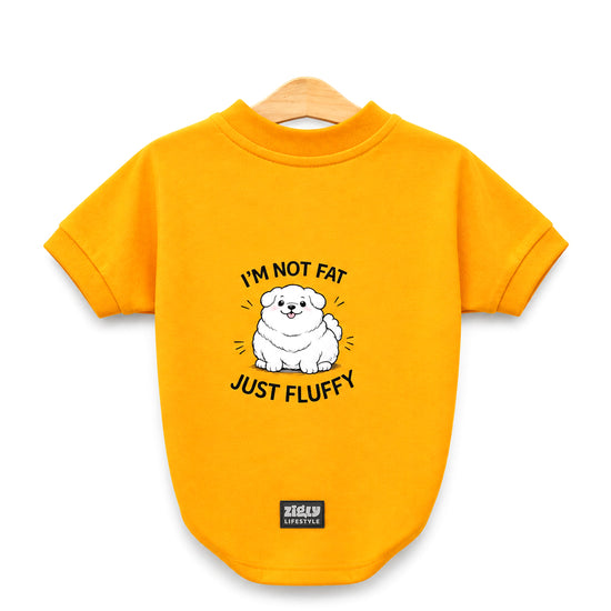 Zigly Lifestyle Fab & Fluffy Dog T-Shirt - Yellow