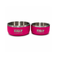 ZL Ultimate Double Walled Dog Bowl - Pink