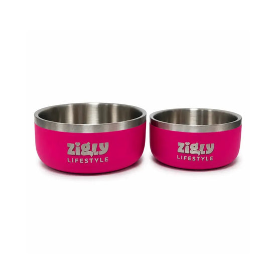 ZL Ultimate Double Walled Dog Bowl - Pink