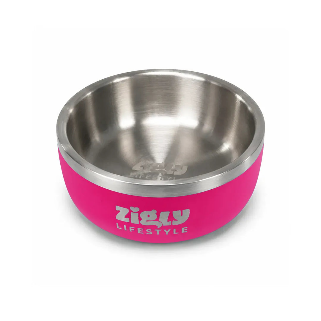 ZL Ultimate Double Walled Dog Bowl - Pink