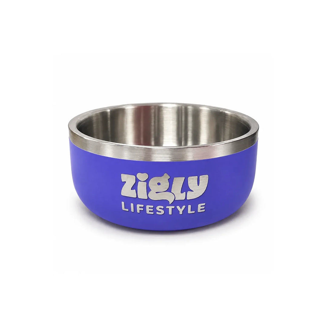 ZL Ultimate Double Walled Dog Bowl - Blue
