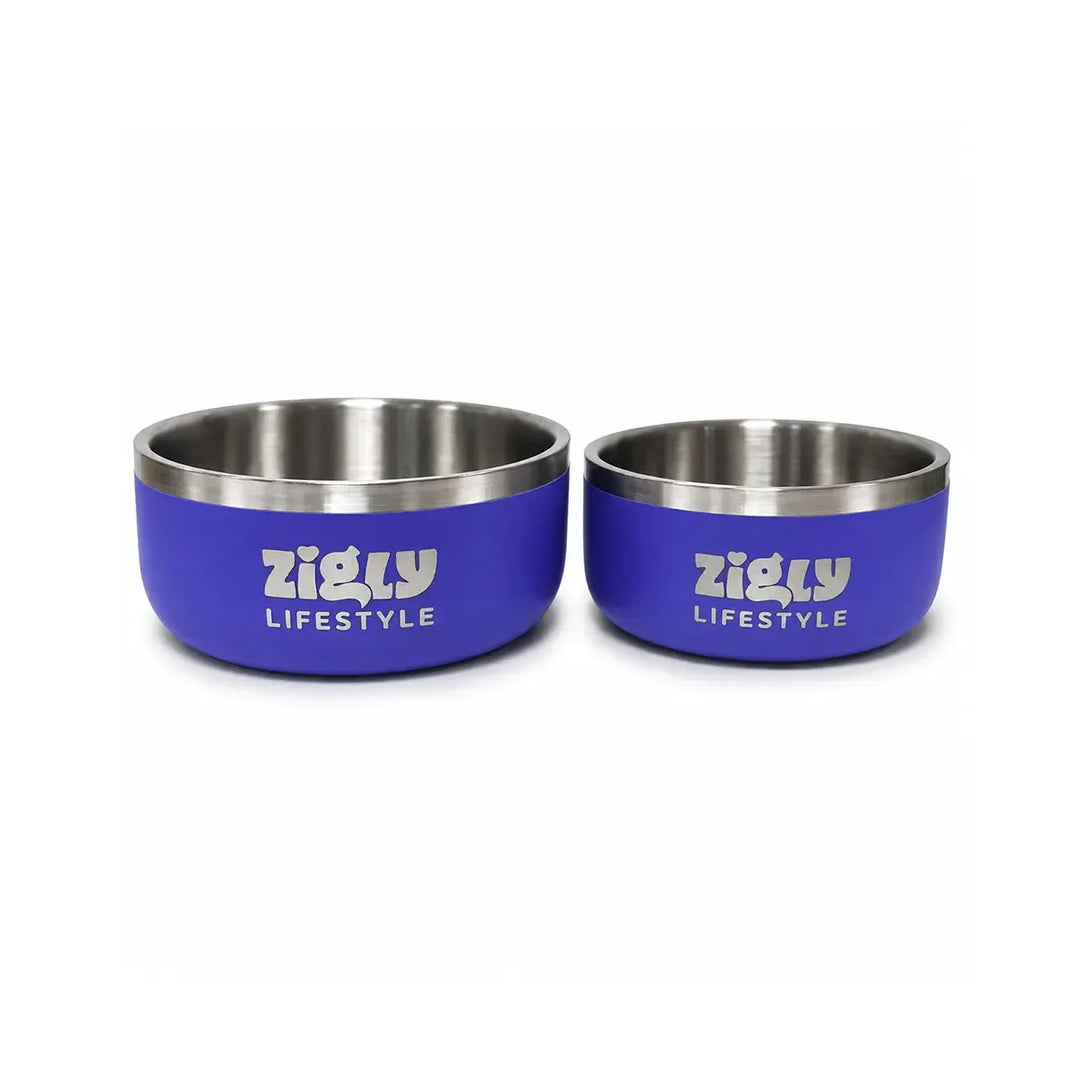 ZL Ultimate Double Walled Dog Bowl - Blue