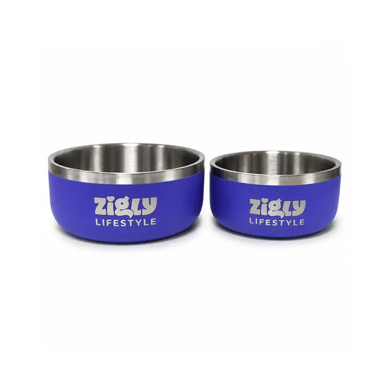ZL Ultimate Double Walled Dog Bowl - Blue