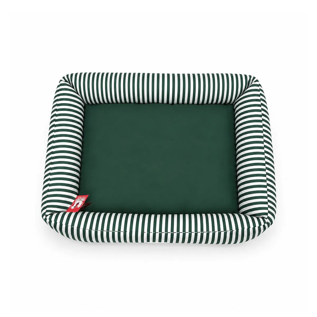 ZL Green Stripe Lounger Dog Bed