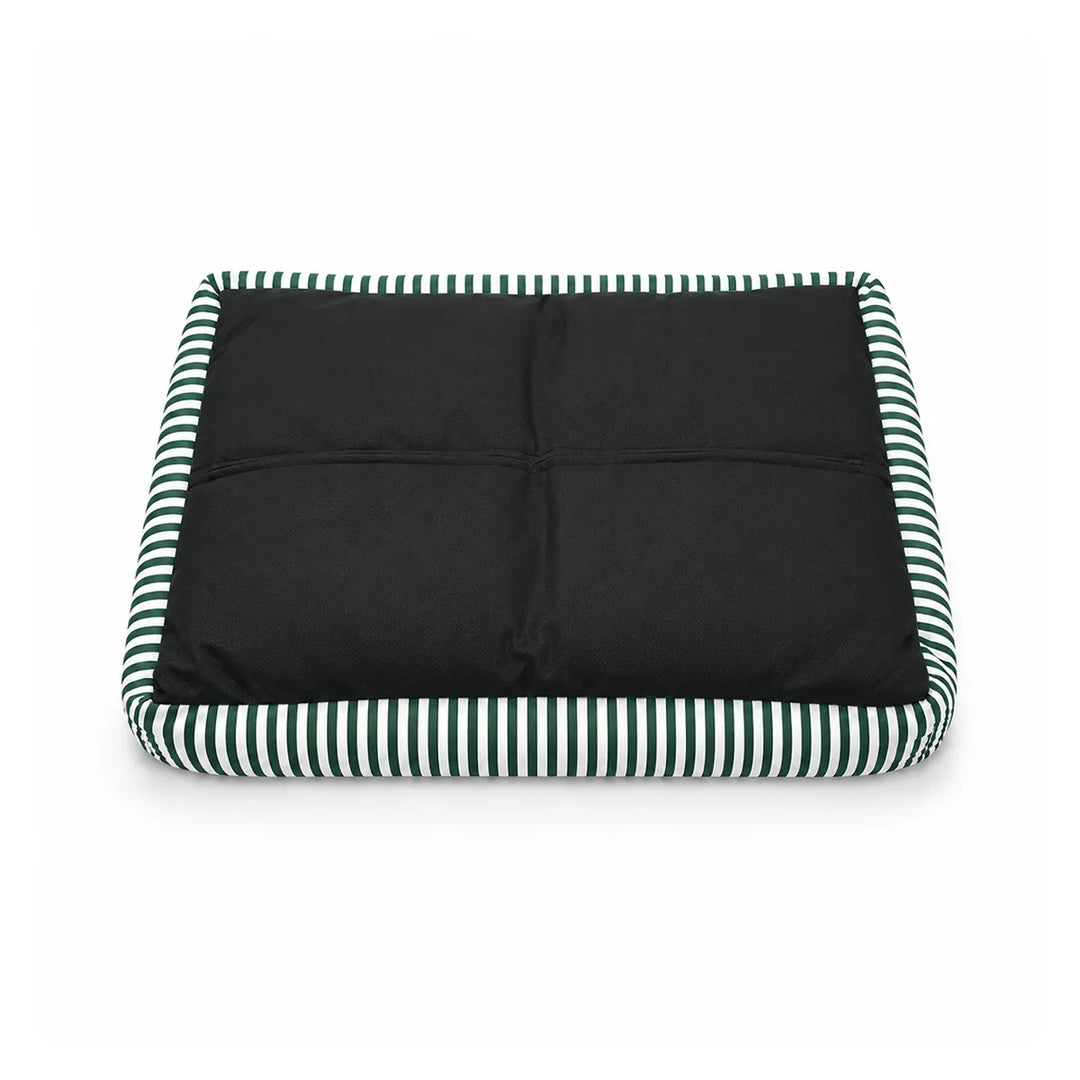 ZL Green Stripe Lounger Dog Bed