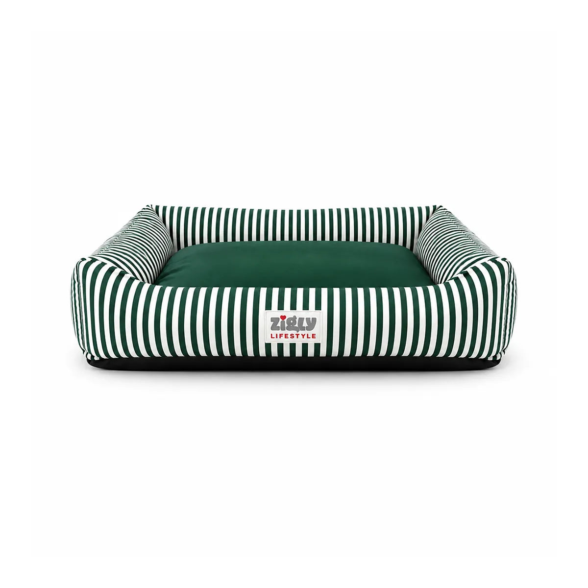 ZL Green Stripe Lounger Dog Bed