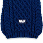 Zigly Lifestyle Winter Tails Classic Cable Knit Dog Sweater - Blue