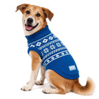 Zigly Lifestyle Winter Tails Christmas Knit Dog Sweater - Frost Blue
