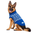 Zigly Lifestyle Winter Tails Christmas Knit Dog Sweater - Frost Blue
