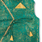 ZL Royal Teal Brocade Kurta for Dogs