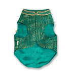 ZL Royal Teal Brocade Kurta for Dogs