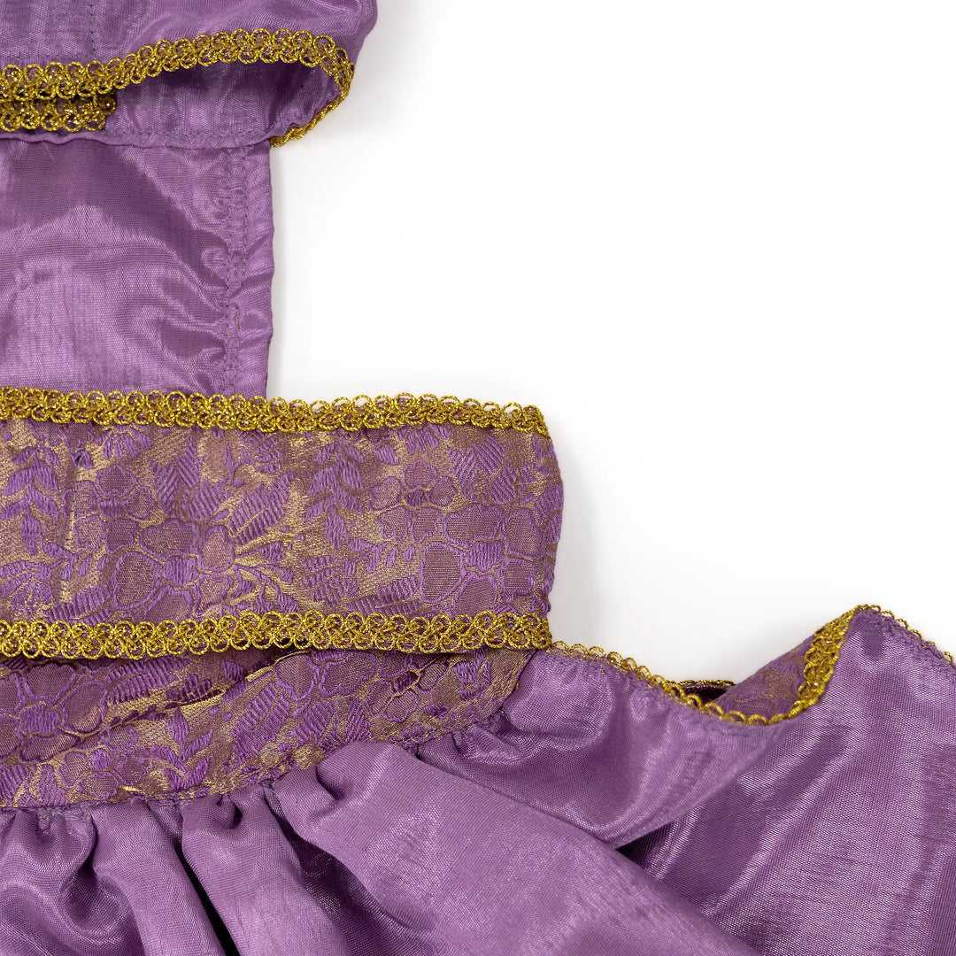 ZL Mauve Brocade Lehenga for Dogs