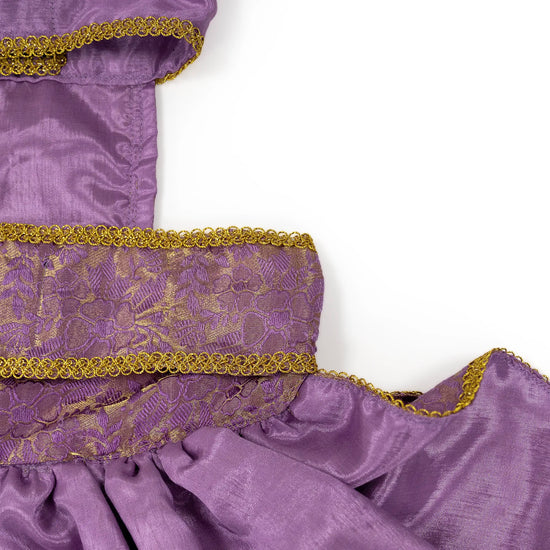 ZL Mauve Brocade Lehenga for Dogs