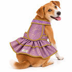 ZL Mauve Brocade Lehenga for Dogs