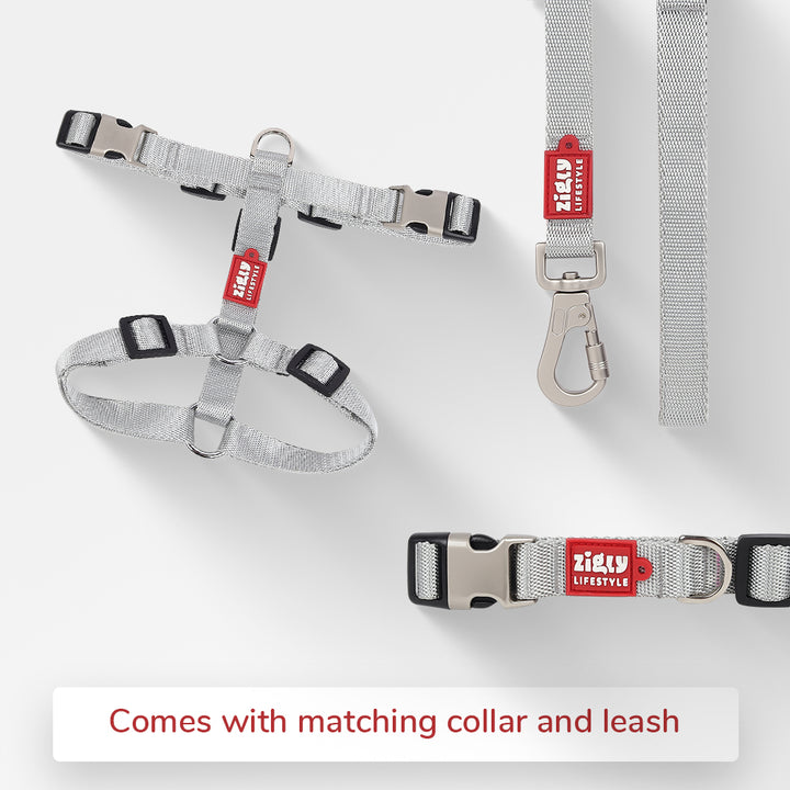 Zl Classic H Dog Harness Silver