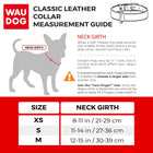 Waudog Genuine Leather Batman Pattern Dog Collar Black