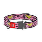 Waudog Wonder Woman Pattern Metal Fastex Nylon Dog Collar