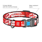 Waudog Batman Plastic Fastex Nylon Dog Collar