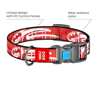 Waudog Batman Plastic Fastex Nylon Dog Collar
