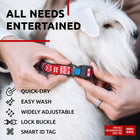 Waudog Etno Red Pattern Plastic Fastex Nylon Dog Collar