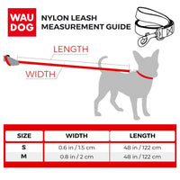 Waudog Magic Flowers Pattern Nylon Dog Leash