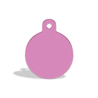 Zigly Personalised Dog & Cat Name Tag  Pink- Round  Large  - Zigly