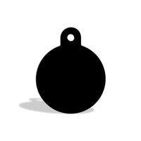 Zigly Personalised Dog & Cat Name Tag  Black- Round  Large  - Zigly