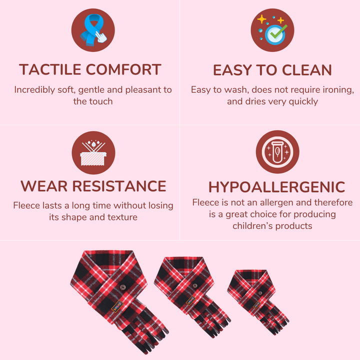 beboji Tartan Checks Muffler for Dogs & Cats