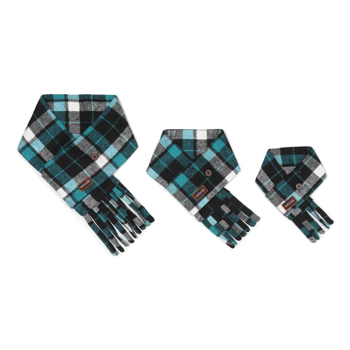beboji Plaid Checks Muffler for Dogs & Cats