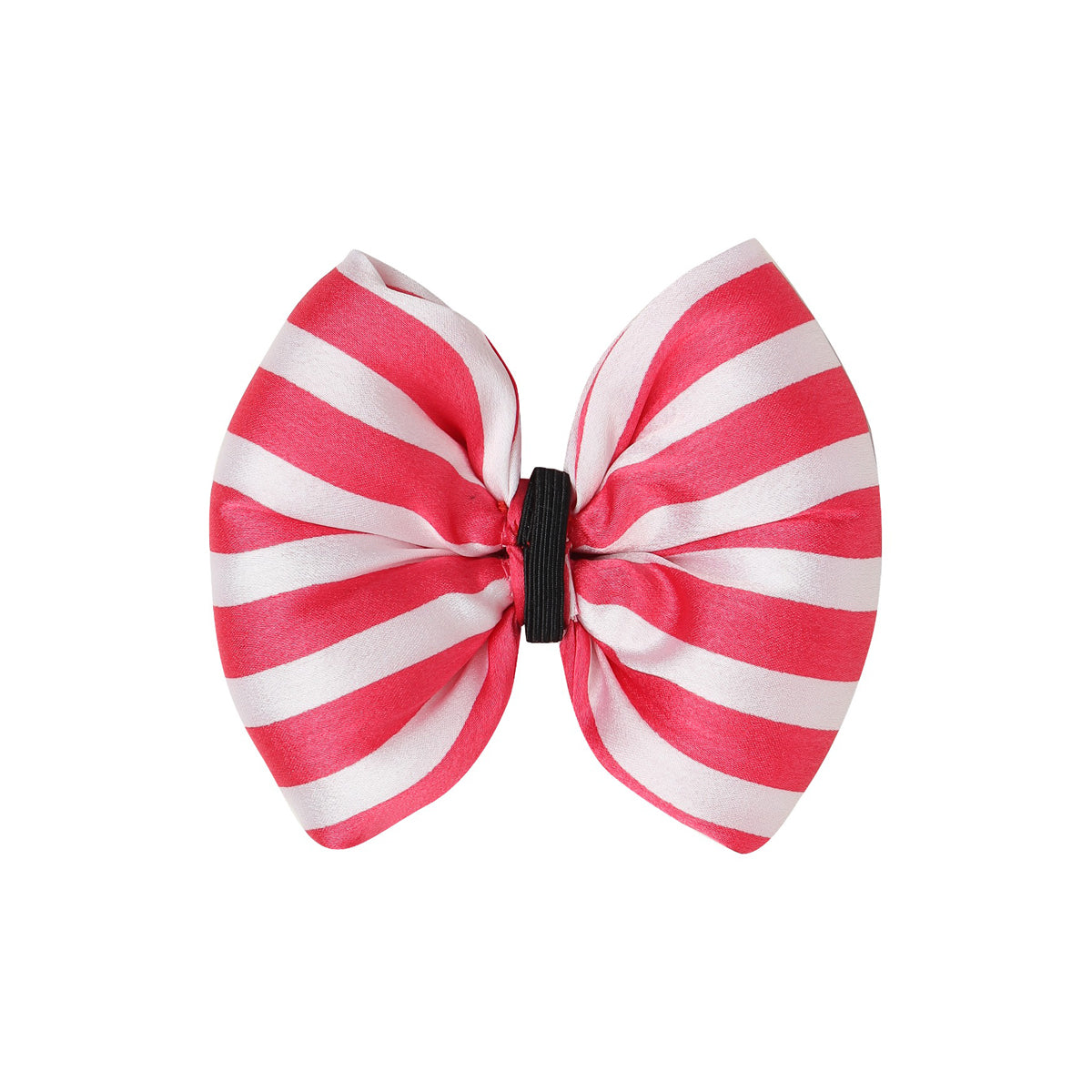 Beboji Girls In Pink Stripe Neck Tie  | Detachable & Adjustable Pet Dog Bow tie-S